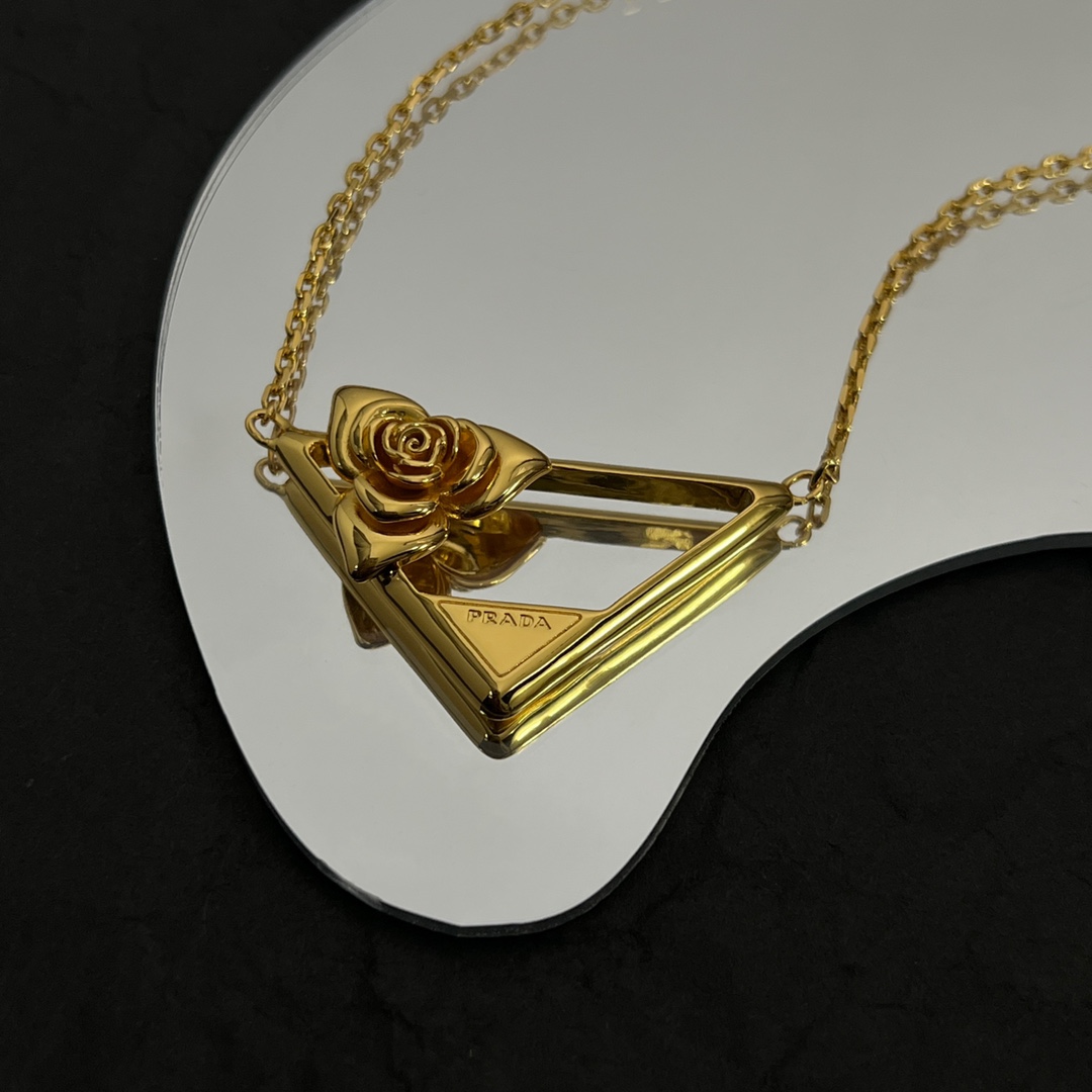 Prada Metal Necklace - DopestKickz