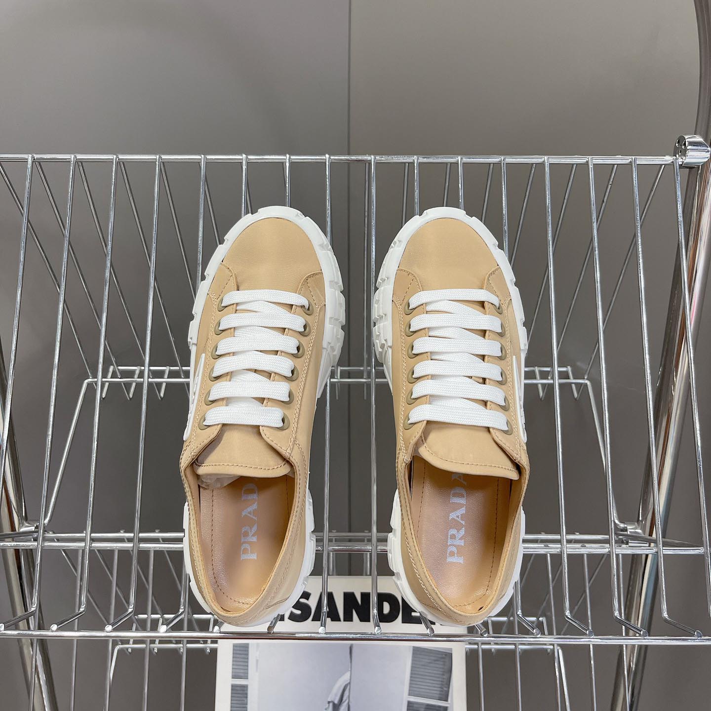 Prada Double Wheel Nylon Gabardine Sneakers - DopestKickz