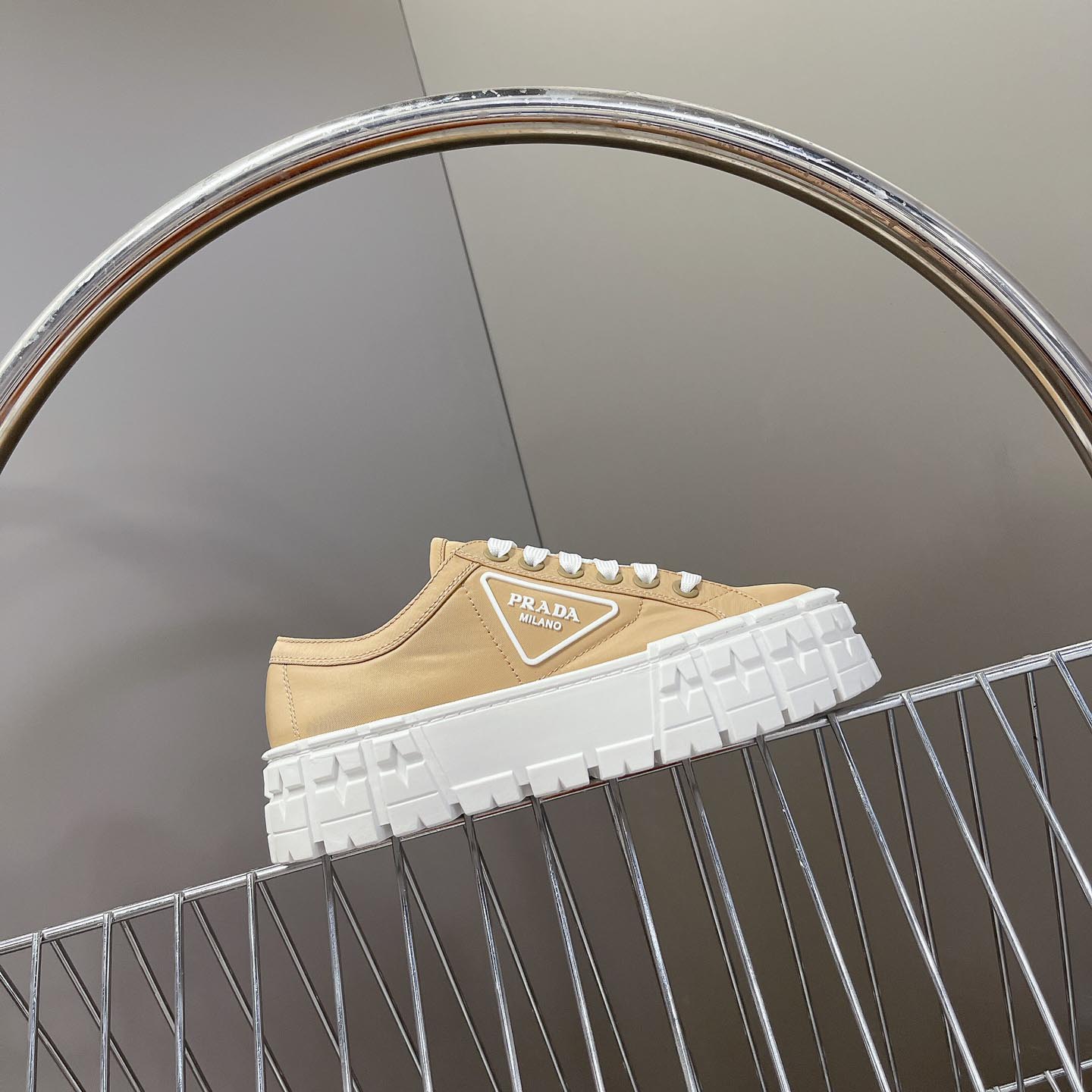 Prada Double Wheel Nylon Gabardine Sneakers - DopestKickz