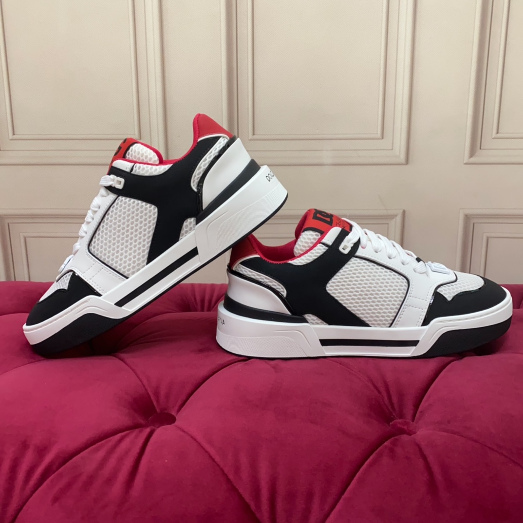 Dolce & Gabbana Mixed-material New Roma Sneakers - DopestKickz