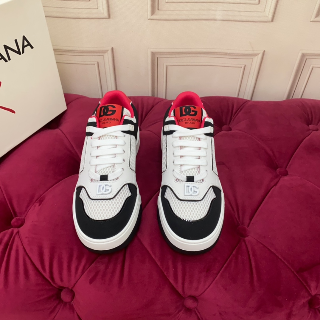 Dolce & Gabbana Mixed-material New Roma Sneakers - DopestKickz