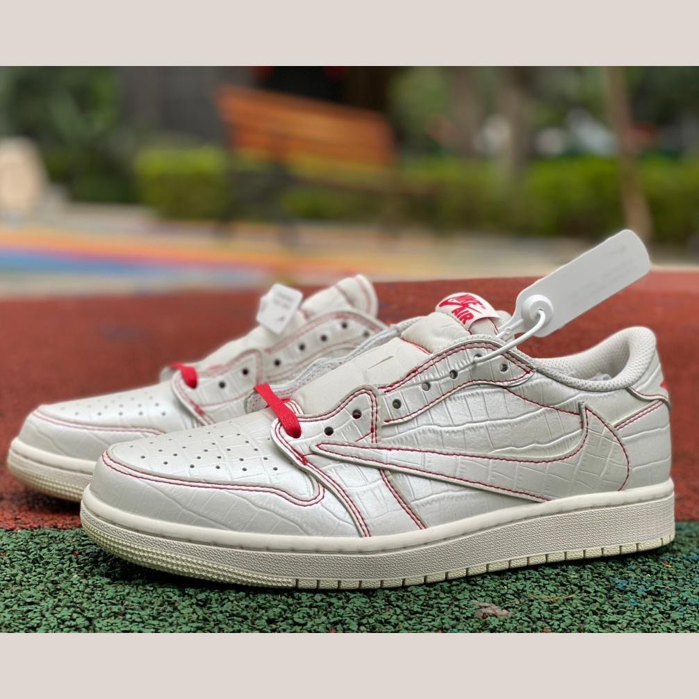 Tracis Scott x Air Jordan 1 Low Golf TS Sneaker      DM7866-601 - DopestKickz