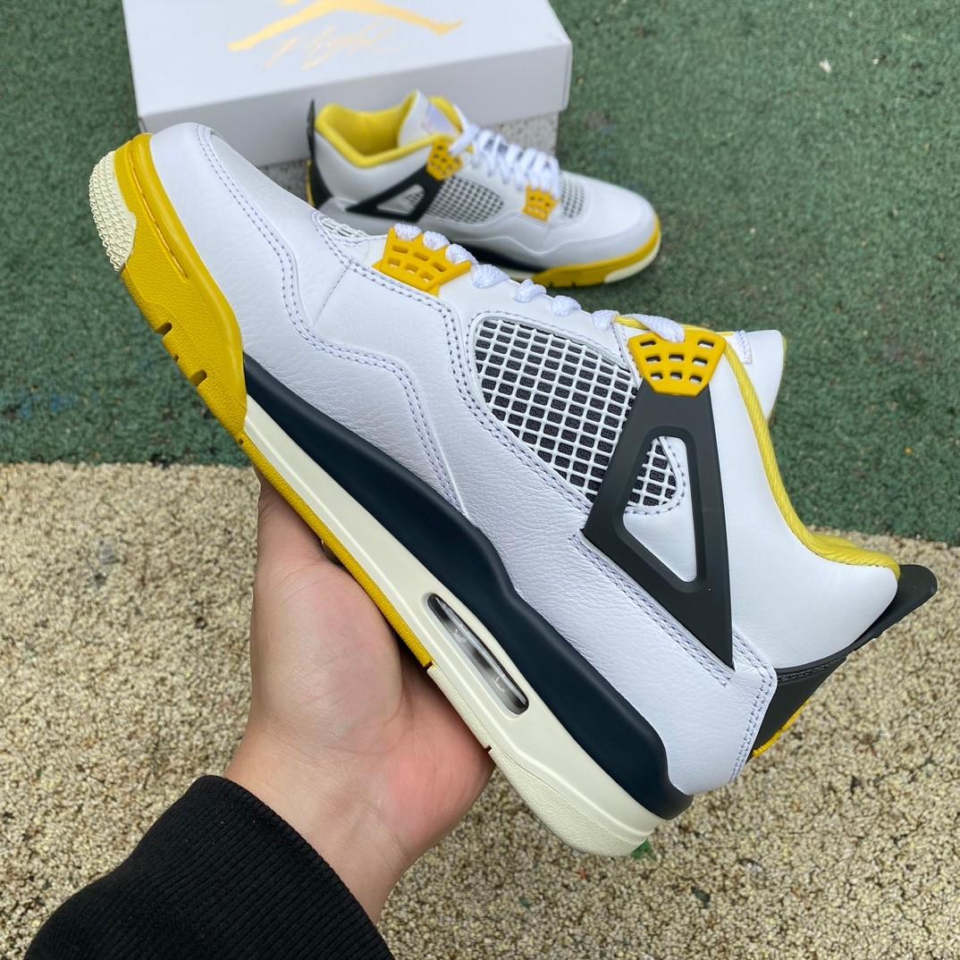 Air Jordan 4 Retro Vivid Sulfur Sneakers     AQ9129-101 - DopestKickz