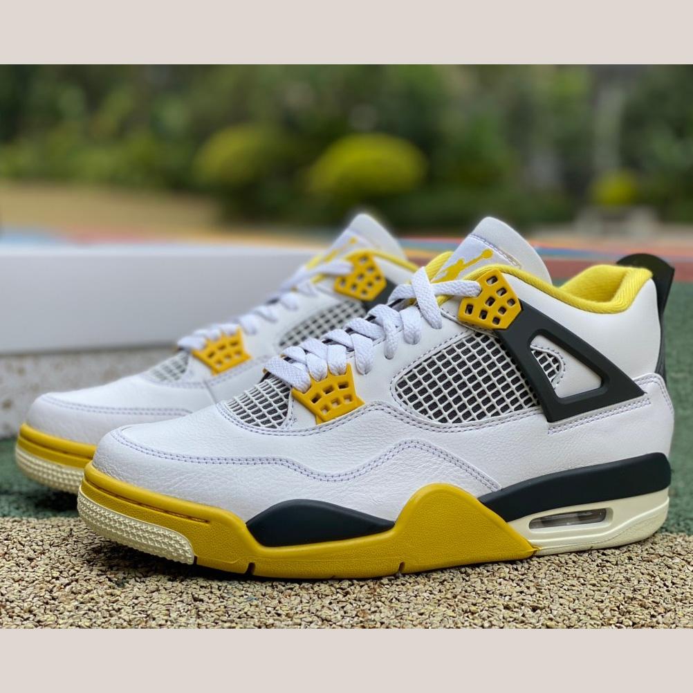 Air Jordan 4 Retro Vivid Sulfur Sneakers     AQ9129-101 - DopestKickz