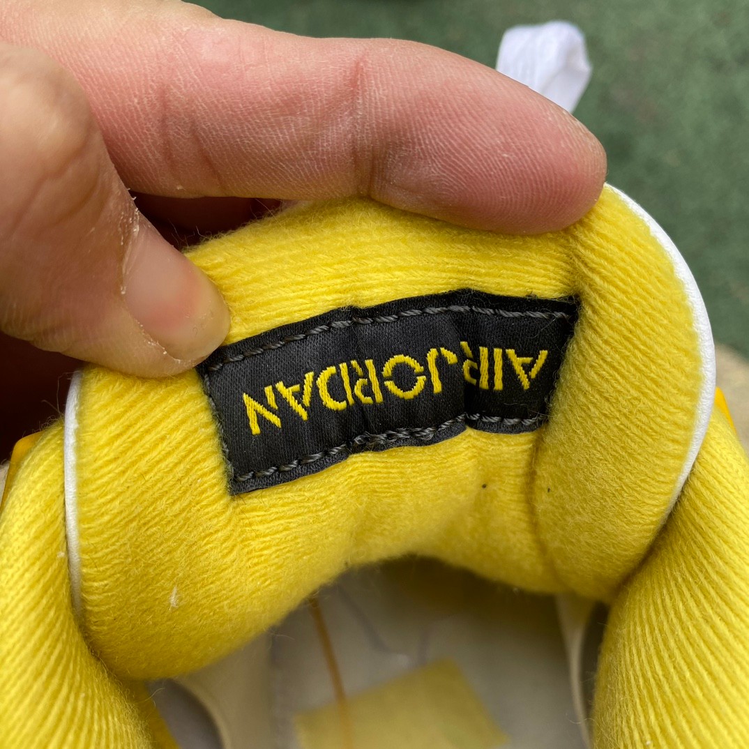 Air Jordan 4 Retro Vivid Sulfur Sneakers     AQ9129-101 - DopestKickz