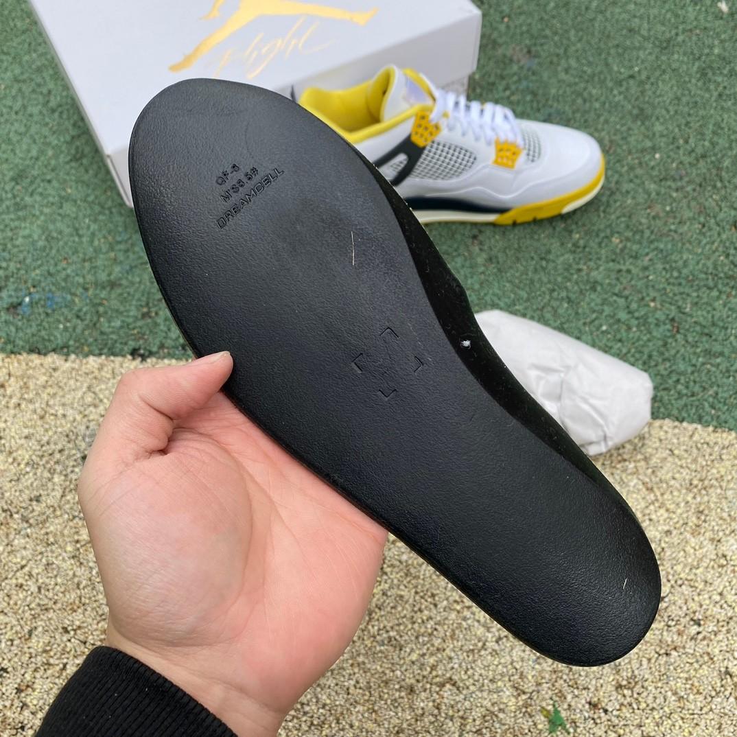 Air Jordan 4 Retro Vivid Sulfur Sneakers     AQ9129-101 - DopestKickz