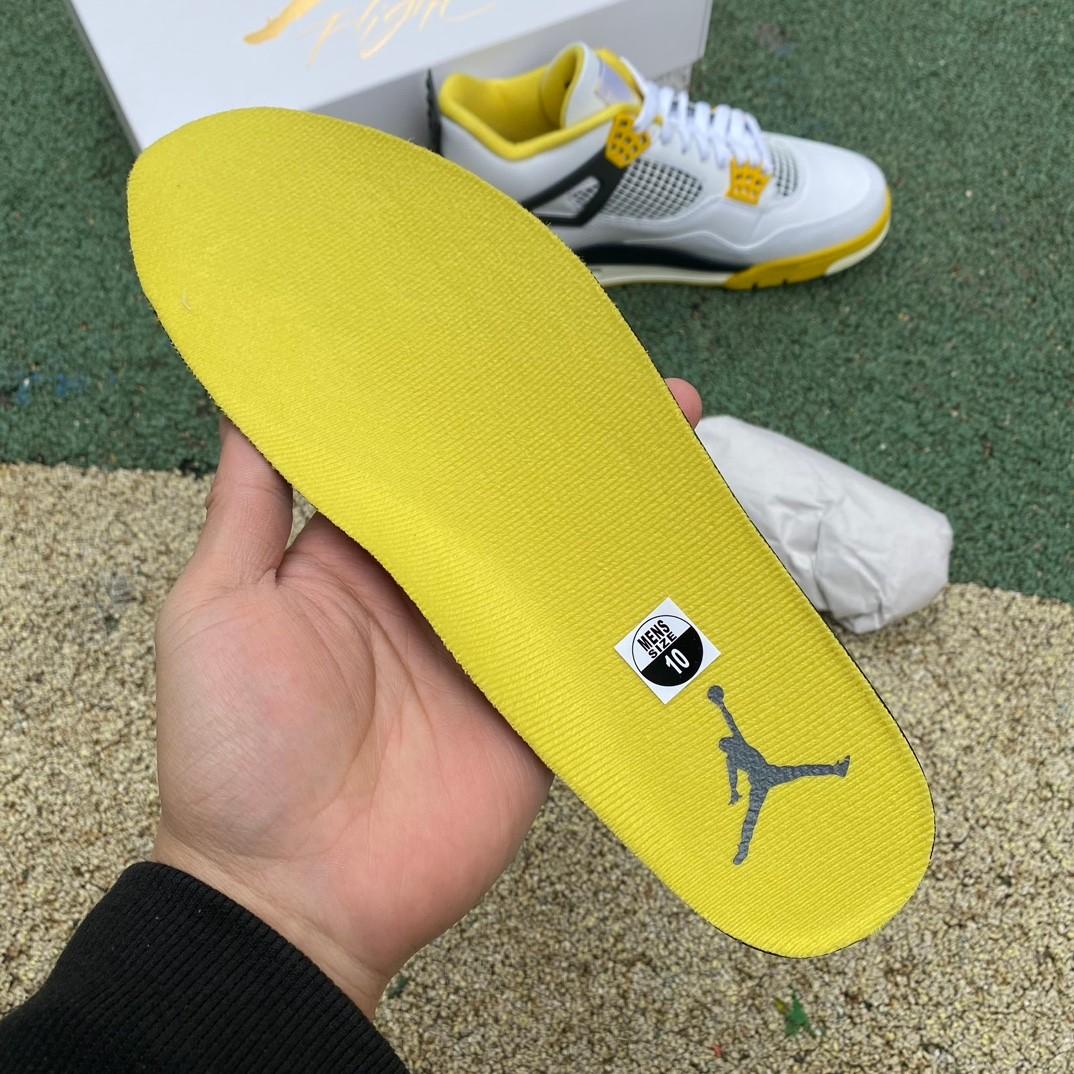 Air Jordan 4 Retro Vivid Sulfur Sneakers     AQ9129-101 - DopestKickz
