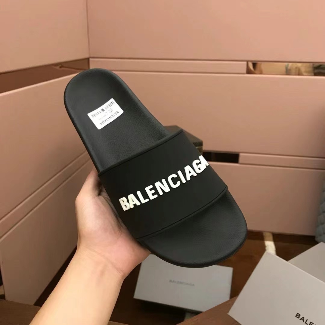 Balenciaga Logo Slide Sandal - DopestKickz