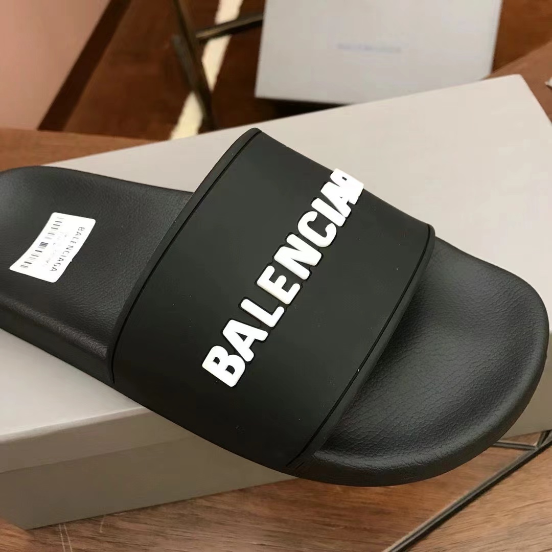 Balenciaga Logo Slide Sandal - DopestKickz