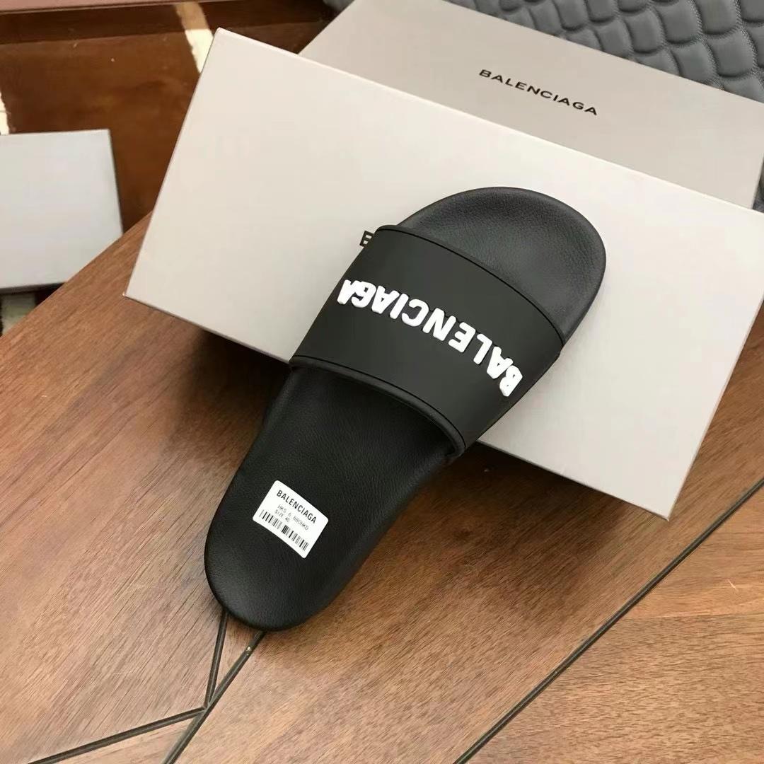 Balenciaga Logo Slide Sandal - DopestKickz