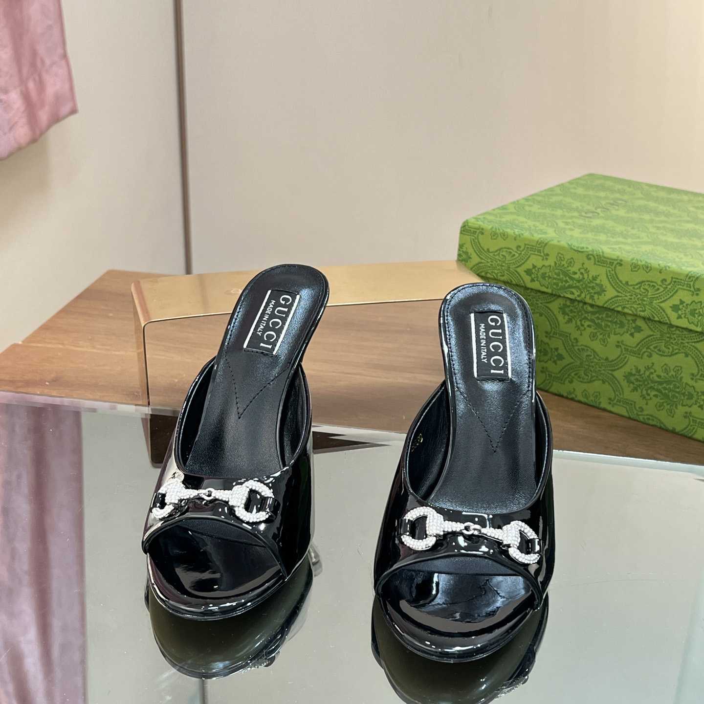 Gucci Women's Horsebit Mid-heel Slide Sandal - DopestKickz