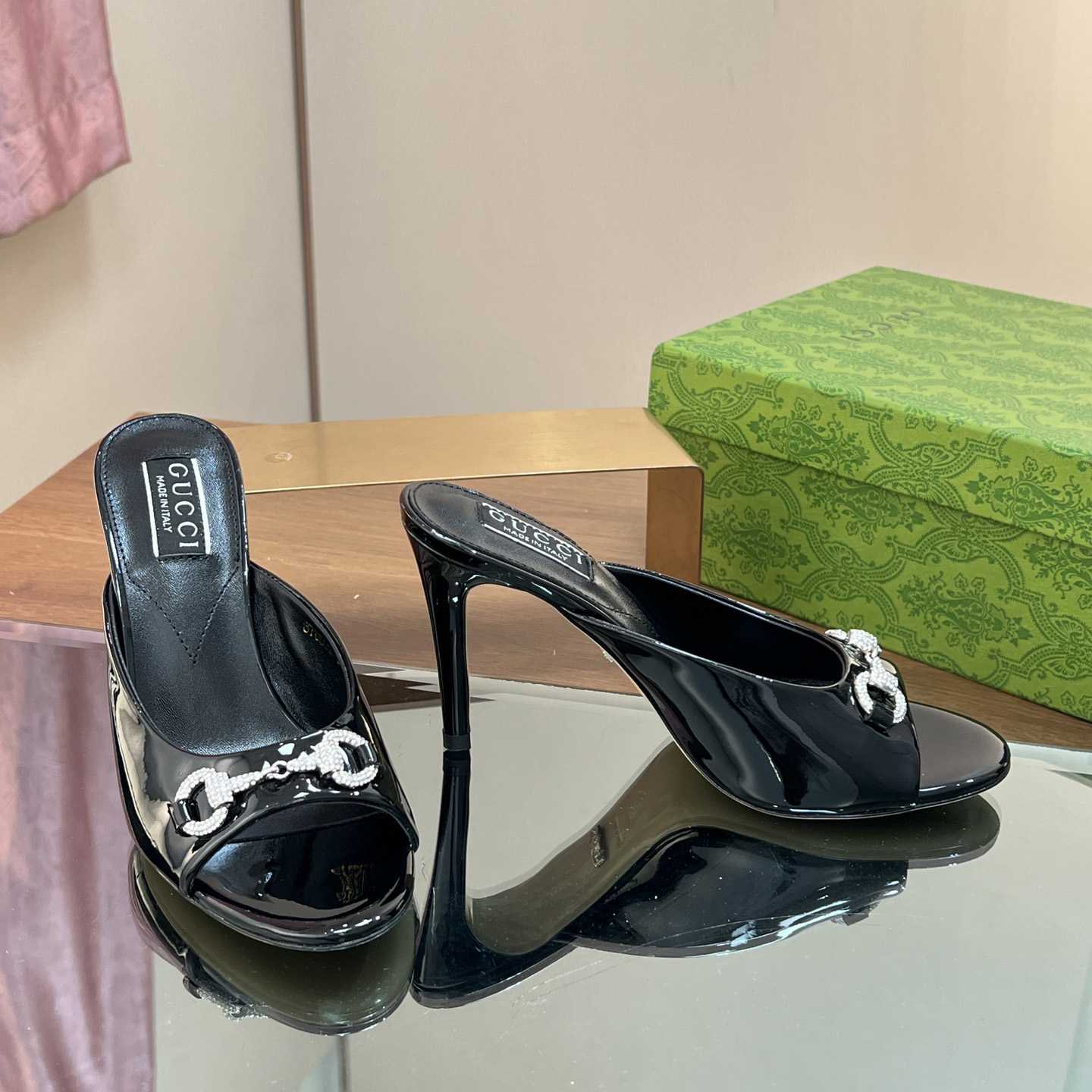 Gucci Women's Horsebit Mid-heel Slide Sandal - DopestKickz