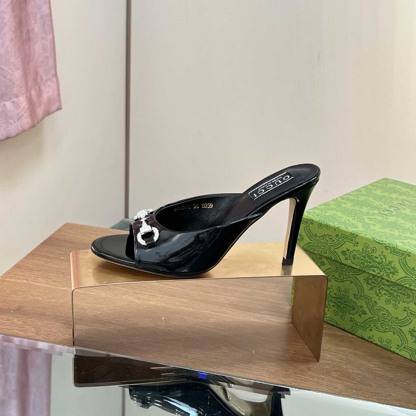 Gucci Women's Horsebit Mid-heel Slide Sandal - DopestKickz