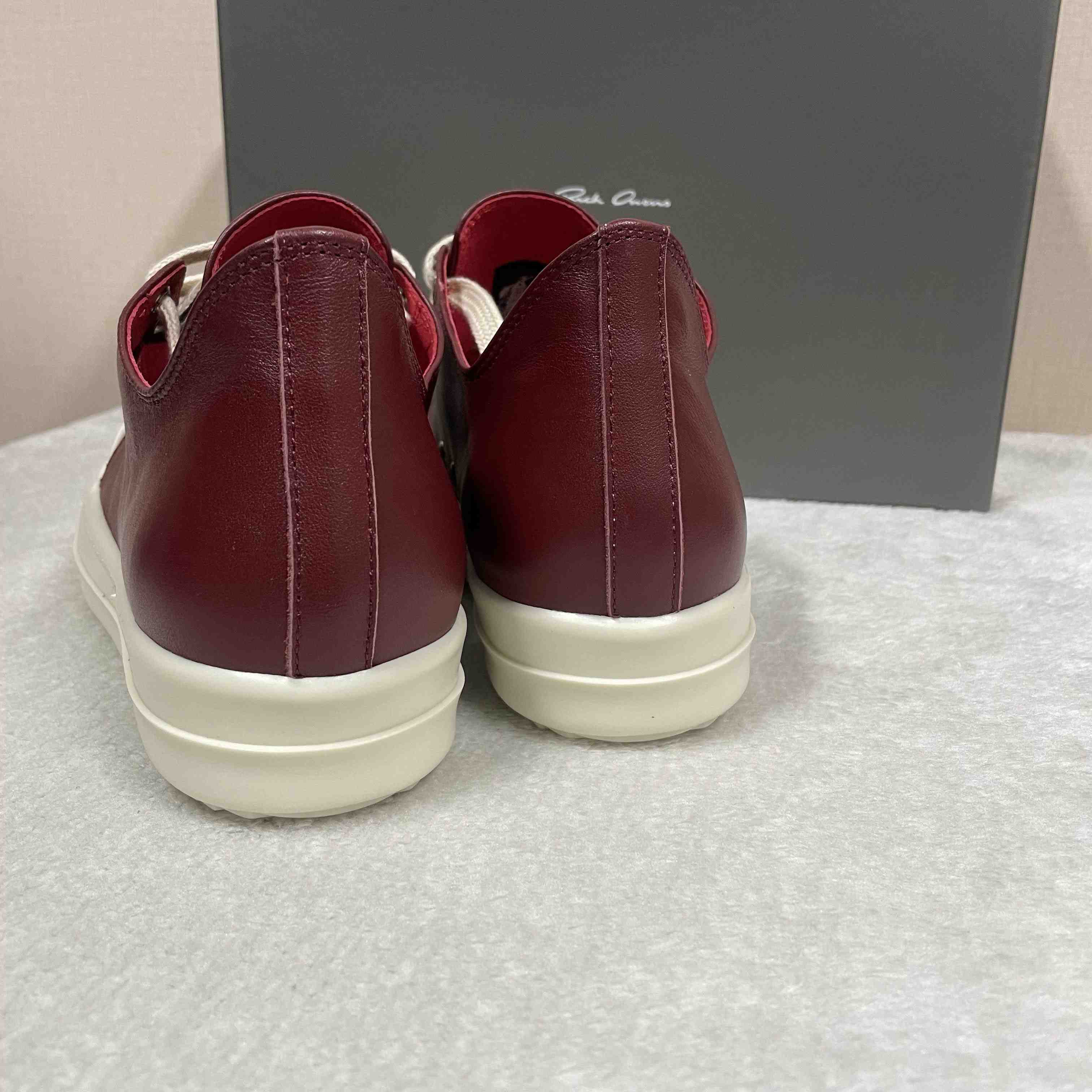 Rick Owens Low-Top Leather Sneakers - DopestKickz