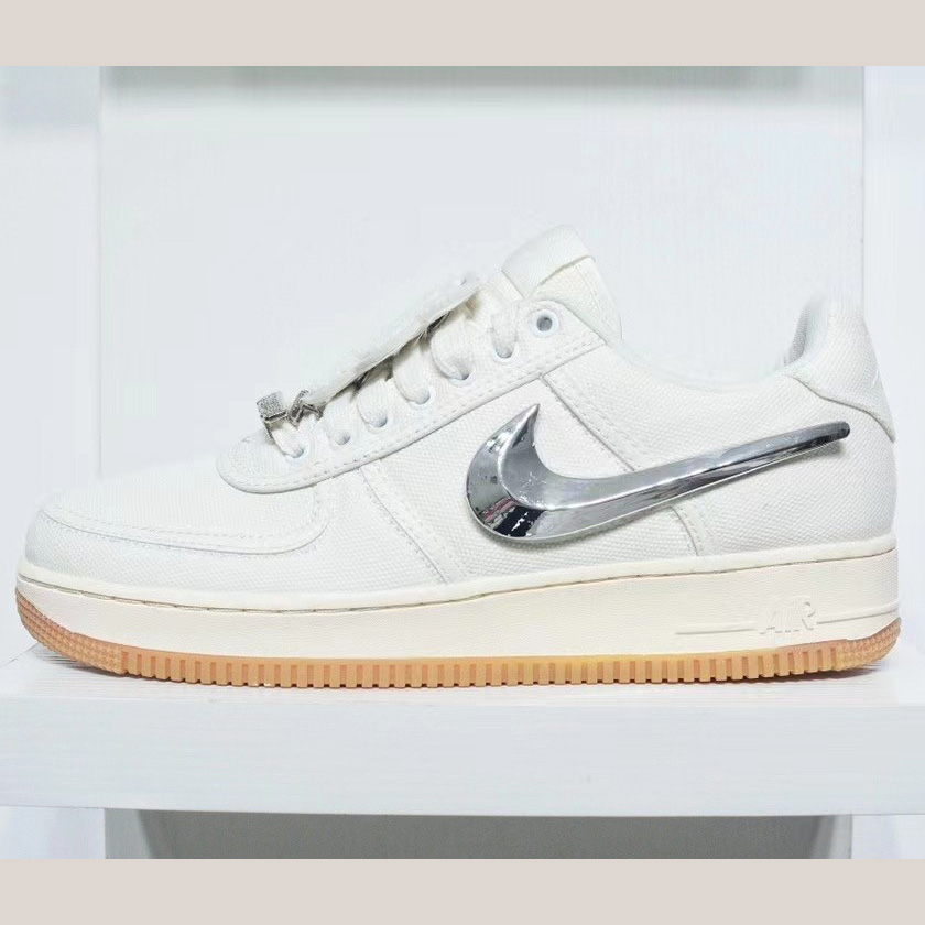 Travis Scott x NK Air Force 1 Sneaker    AQ4211-101  - DopestKickz