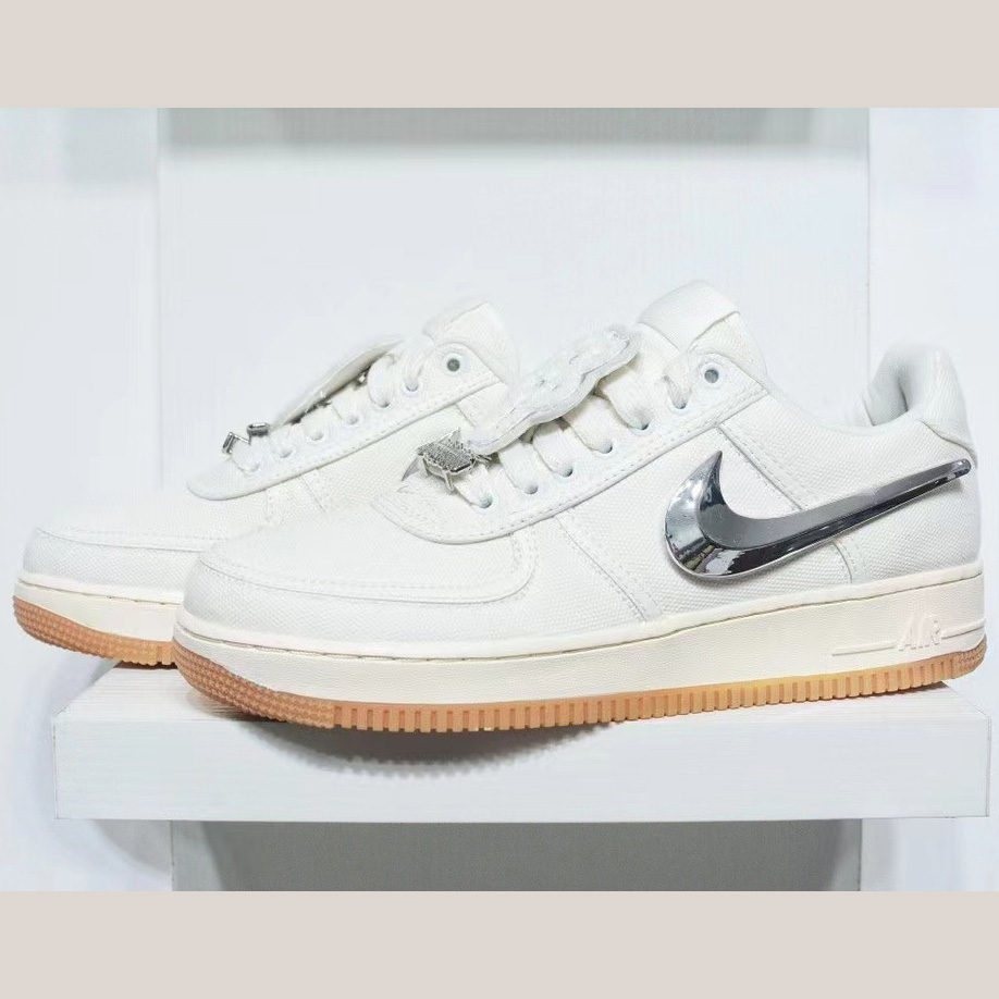 Travis Scott x NK Air Force 1 Sneaker    AQ4211-101  - DopestKickz