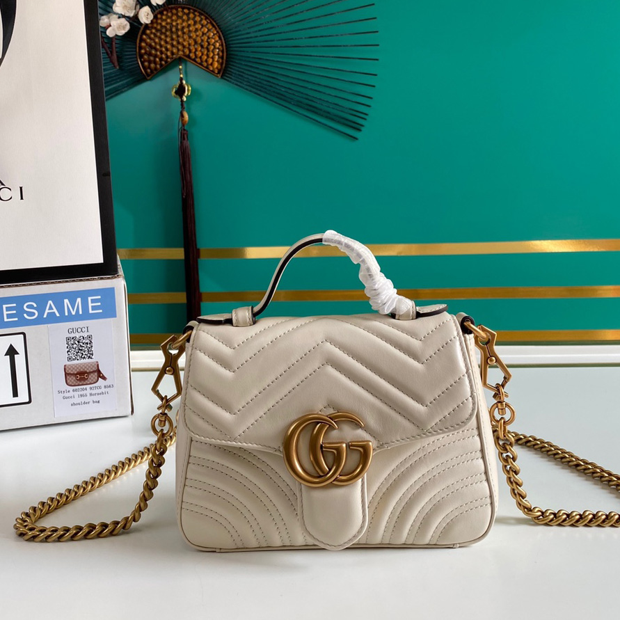 Gucci GG Marmont Mini Top Handle Bag - DopestKickz