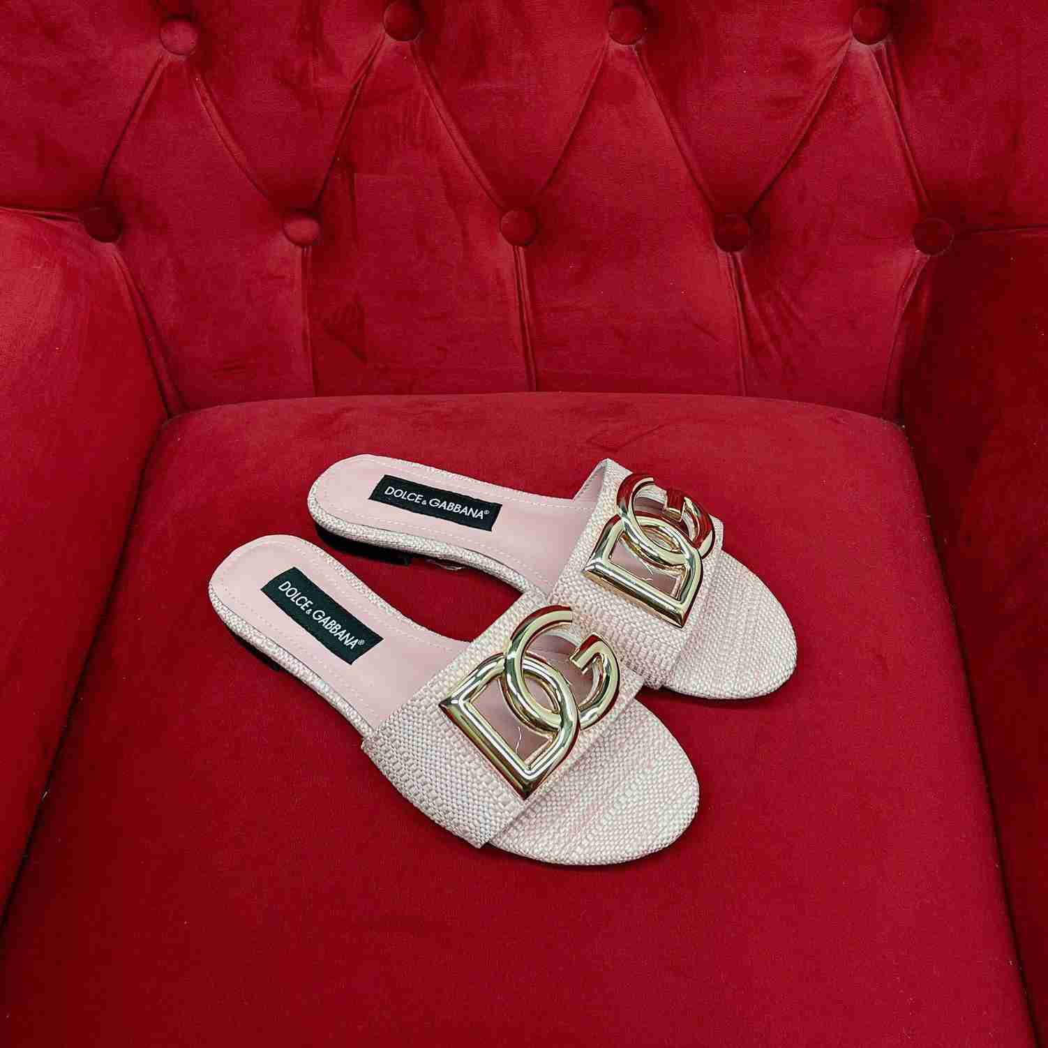 Dolce & Gabbana Raffia Sliders - DopestKickz