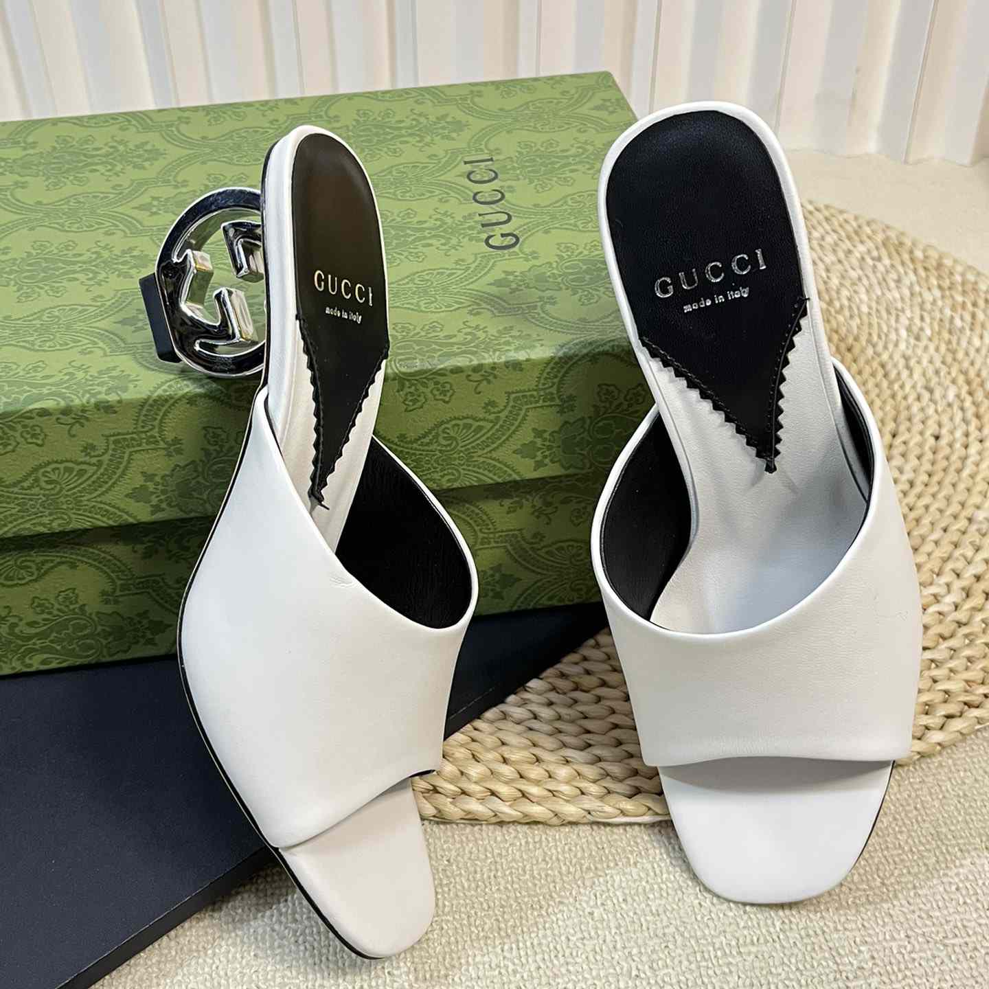 Gucci Women's Interlocking G Heel Sandal - DopestKickz