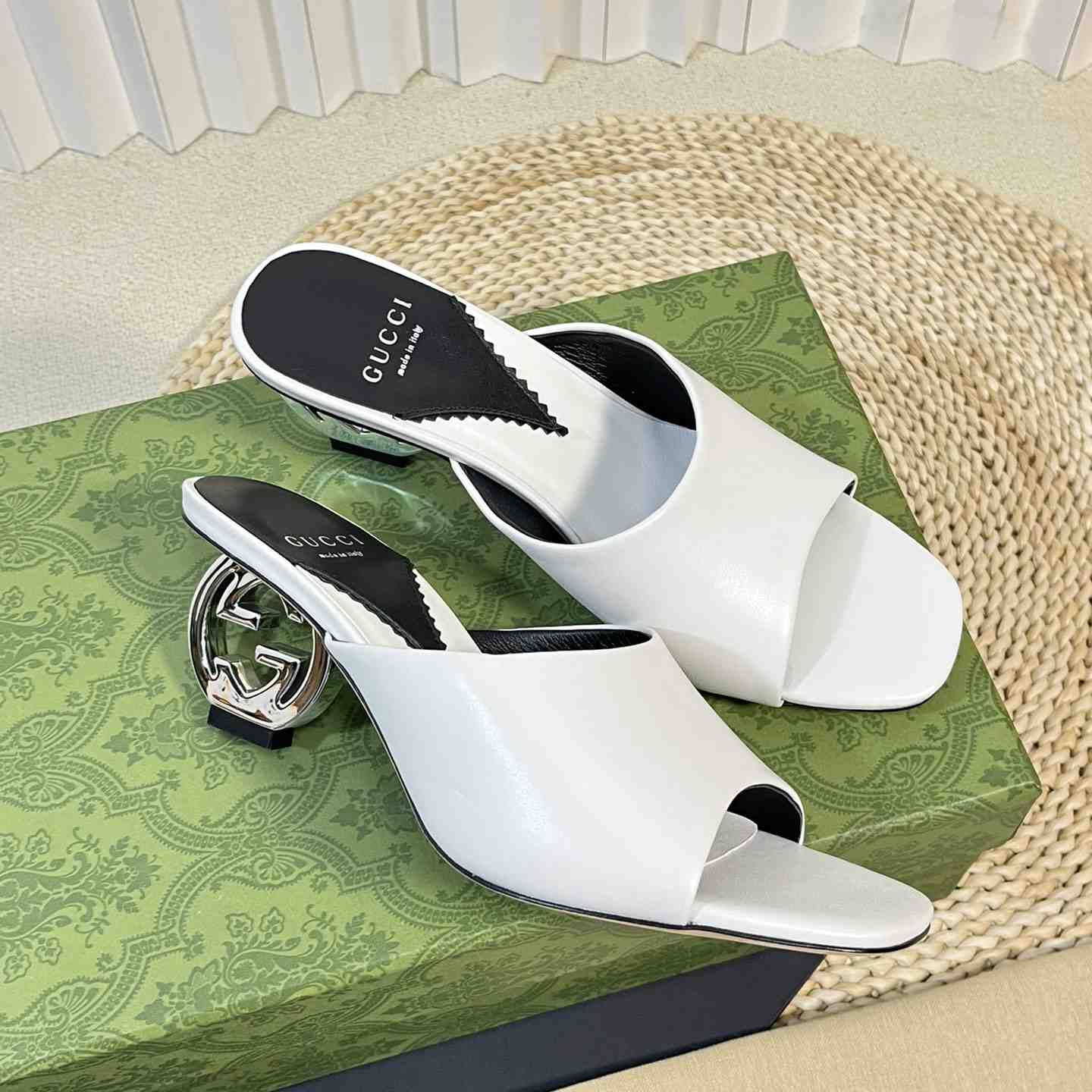 Gucci Women's Interlocking G Heel Sandal - DopestKickz