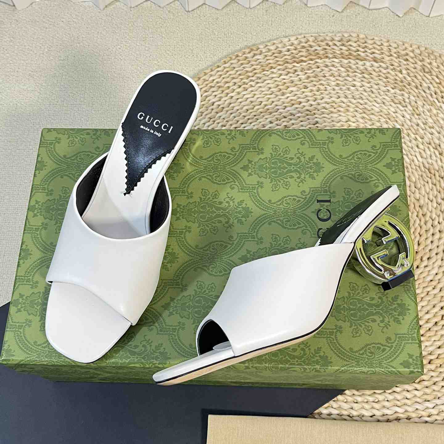 Gucci Women's Interlocking G Heel Sandal - DopestKickz