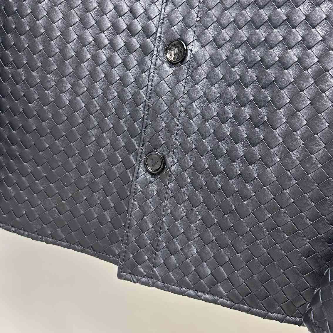 Bottega Veneta Intrecciato Relaxed Leather Shirt - DopestKickz