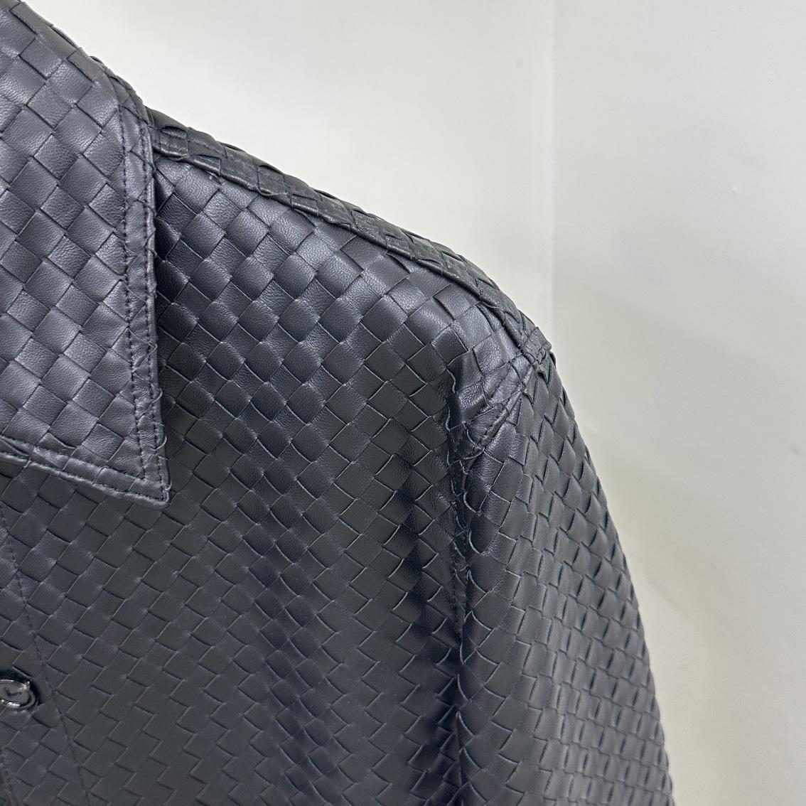 Bottega Veneta Intrecciato Relaxed Leather Shirt - DopestKickz