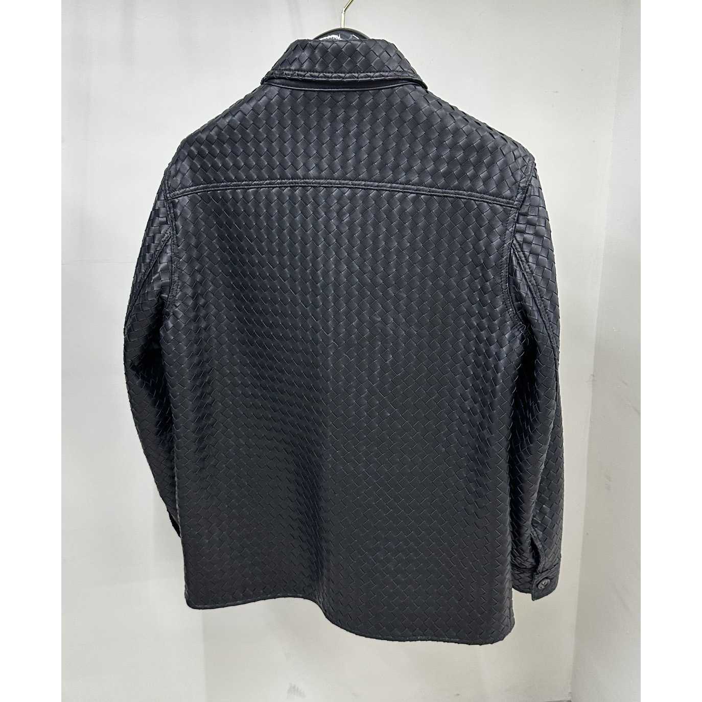 Bottega Veneta Intrecciato Relaxed Leather Shirt - DopestKickz