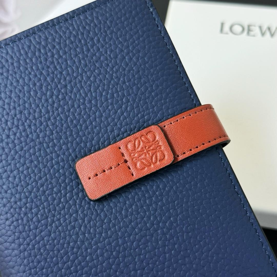 Loewe Medium Vertical Grained-Leather Wallet(14×11cm) - DopestKickz