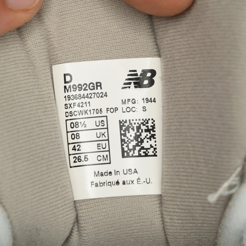 New Balance 992 Black And Gray Sneakers      M992GR  - DopestKickz