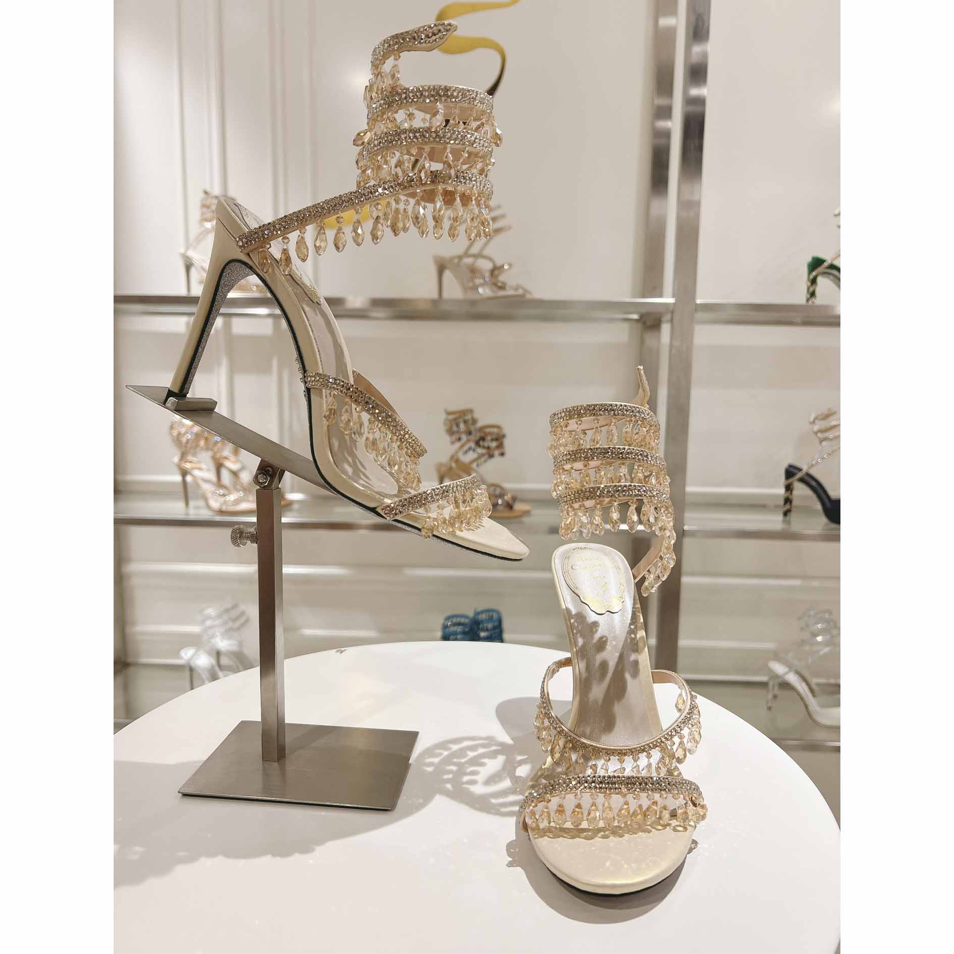 Rene Caovilla Natural Chandelier Sandals - DopestKickz
