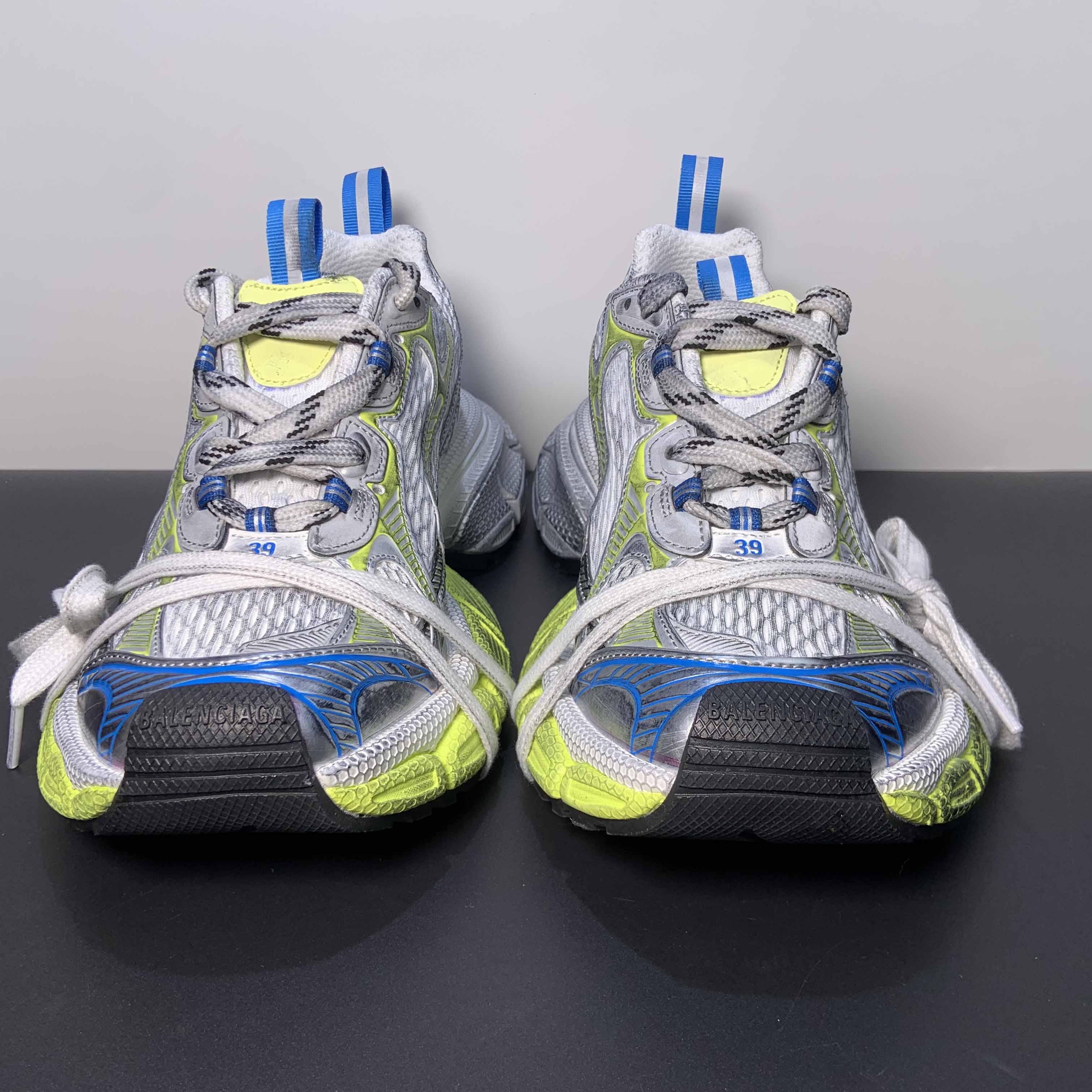 Balenciaga 3XL Sneaker In White/Yellow And Blue - DopestKickz