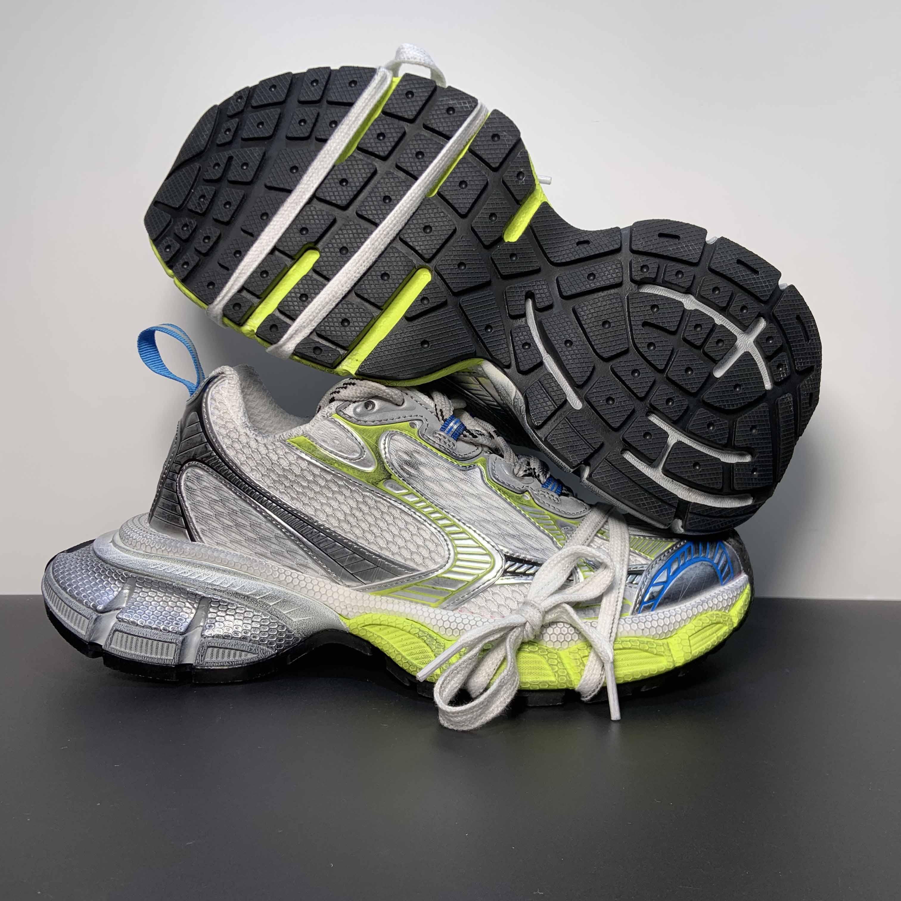 Balenciaga 3XL Sneaker In White/Yellow And Blue - DopestKickz