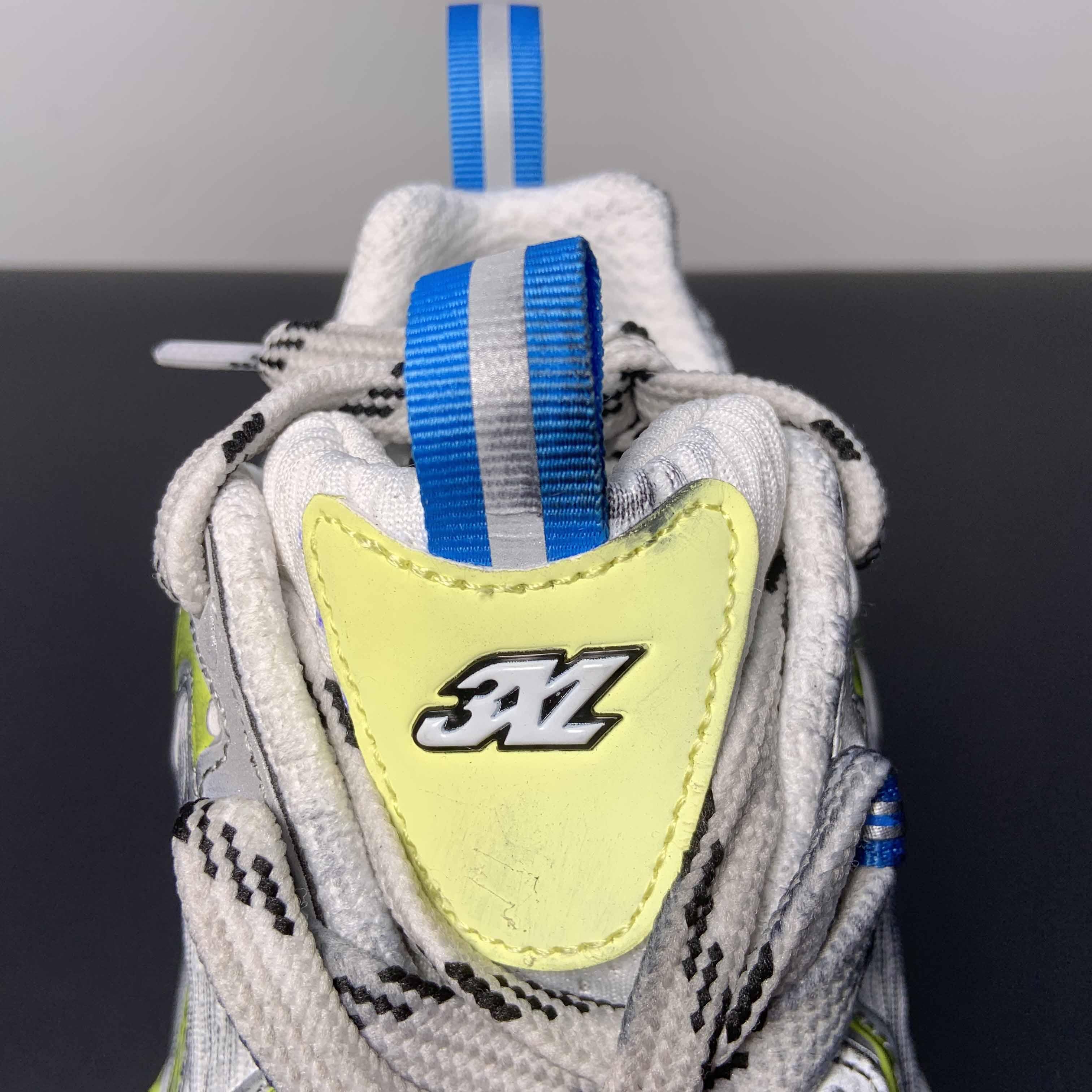 Balenciaga 3XL Sneaker In White/Yellow And Blue - DopestKickz