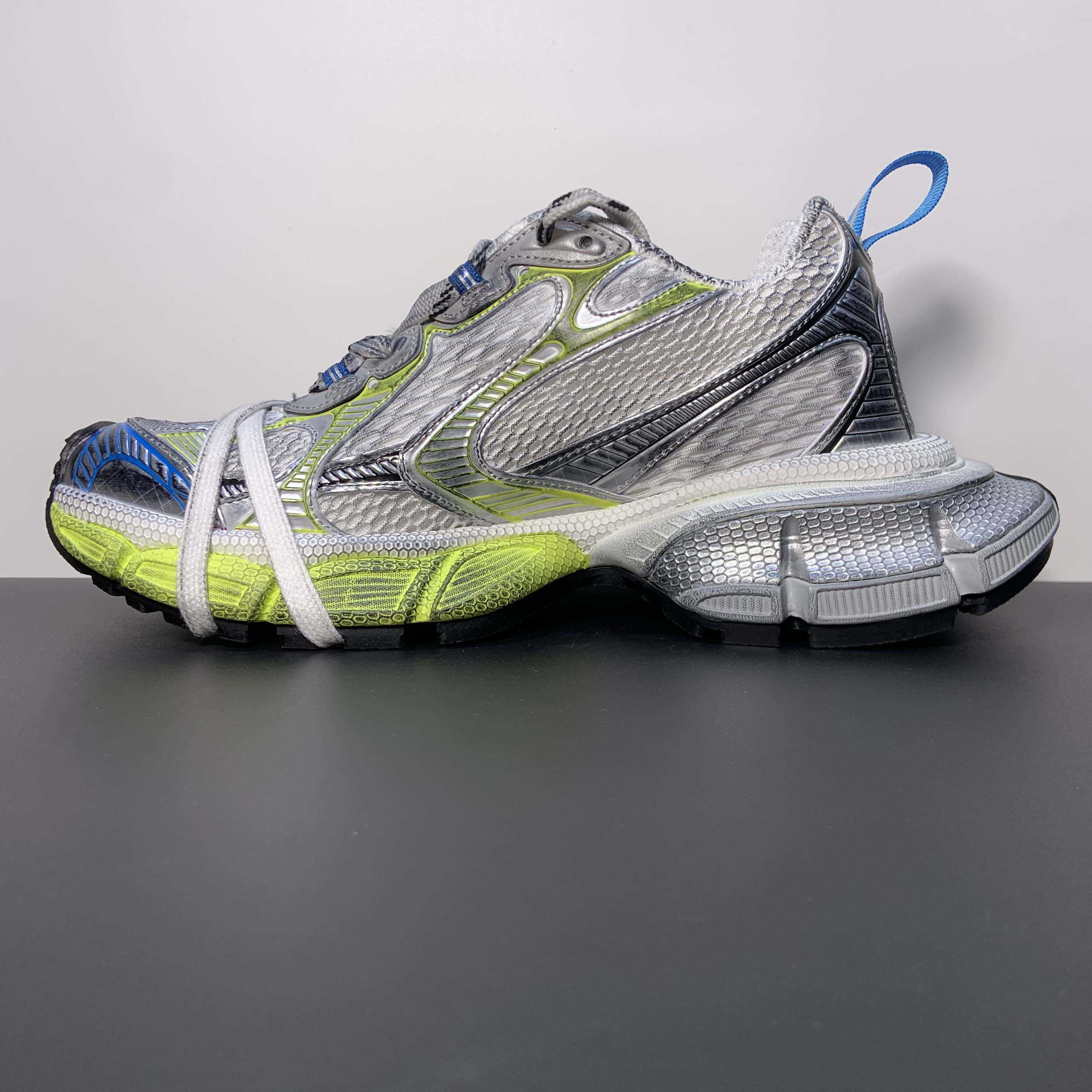 Balenciaga 3XL Sneaker In White/Yellow And Blue - DopestKickz