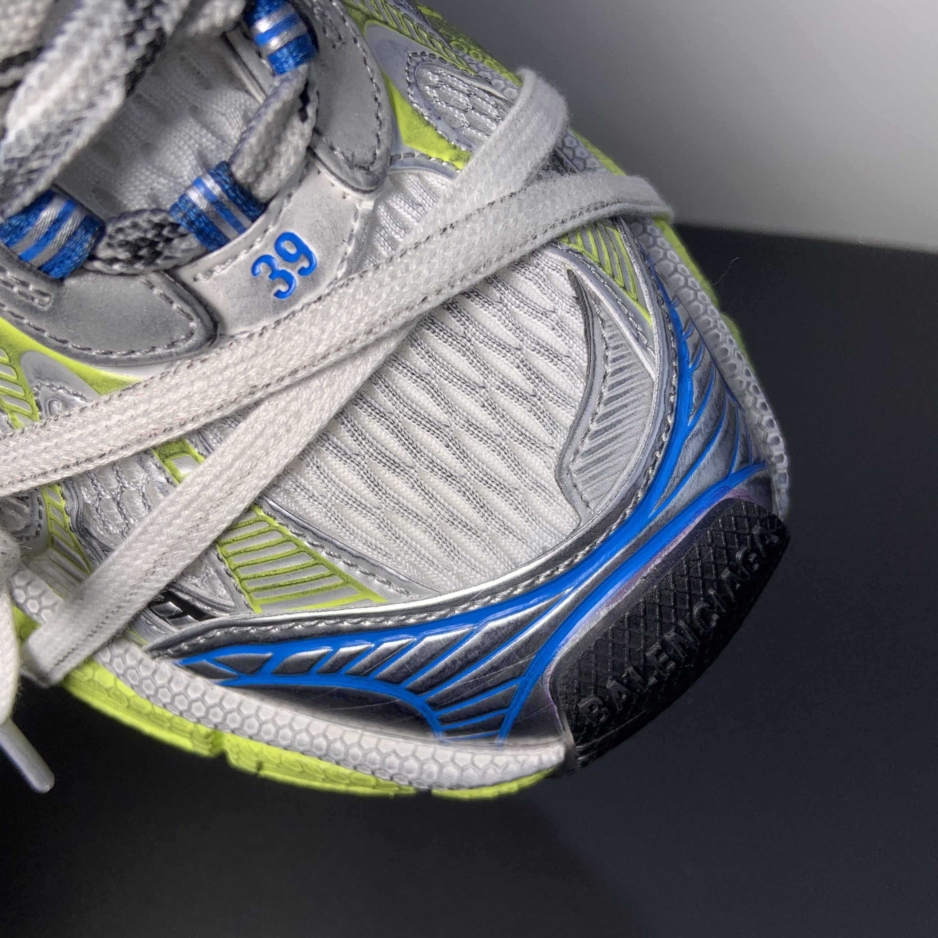 Balenciaga 3XL Sneaker In White/Yellow And Blue - DopestKickz