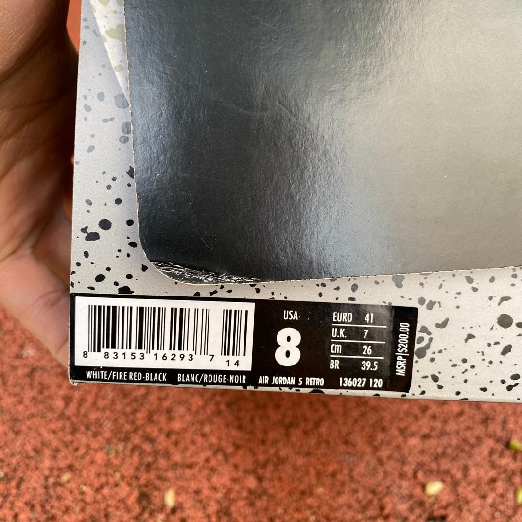 Air Jordan 5 Fire Red Sneakers     136027/440888-120 - DopestKickz