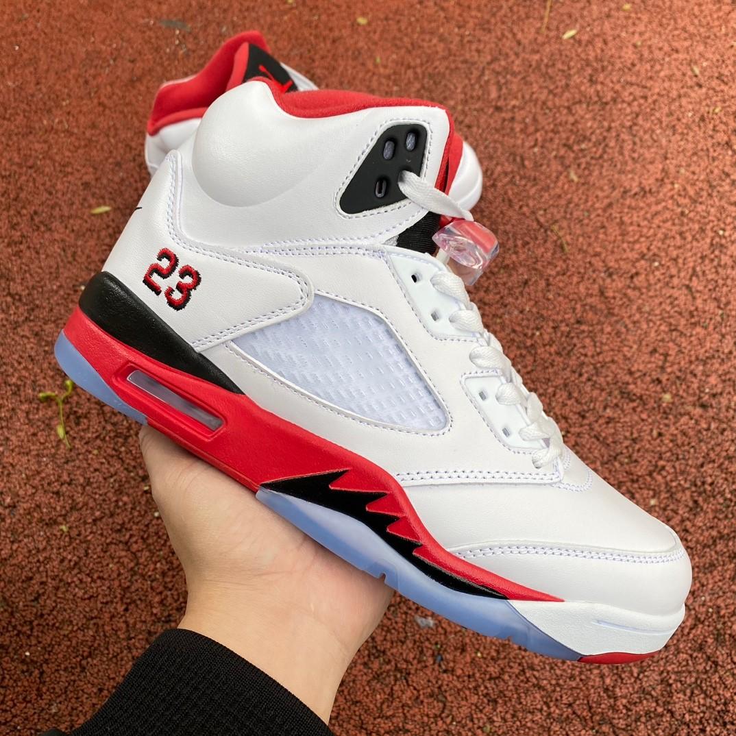Air Jordan 5 Fire Red Sneakers     136027/440888-120 - DopestKickz