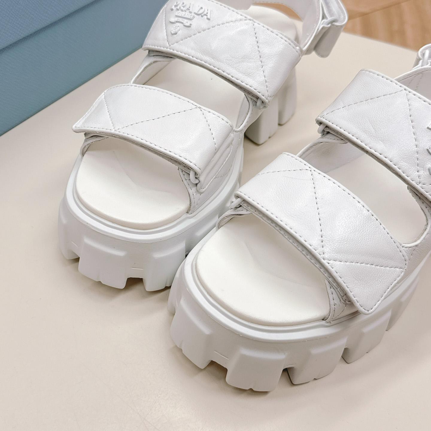 Prada Monolith Nappa Leather Sandals - DopestKickz