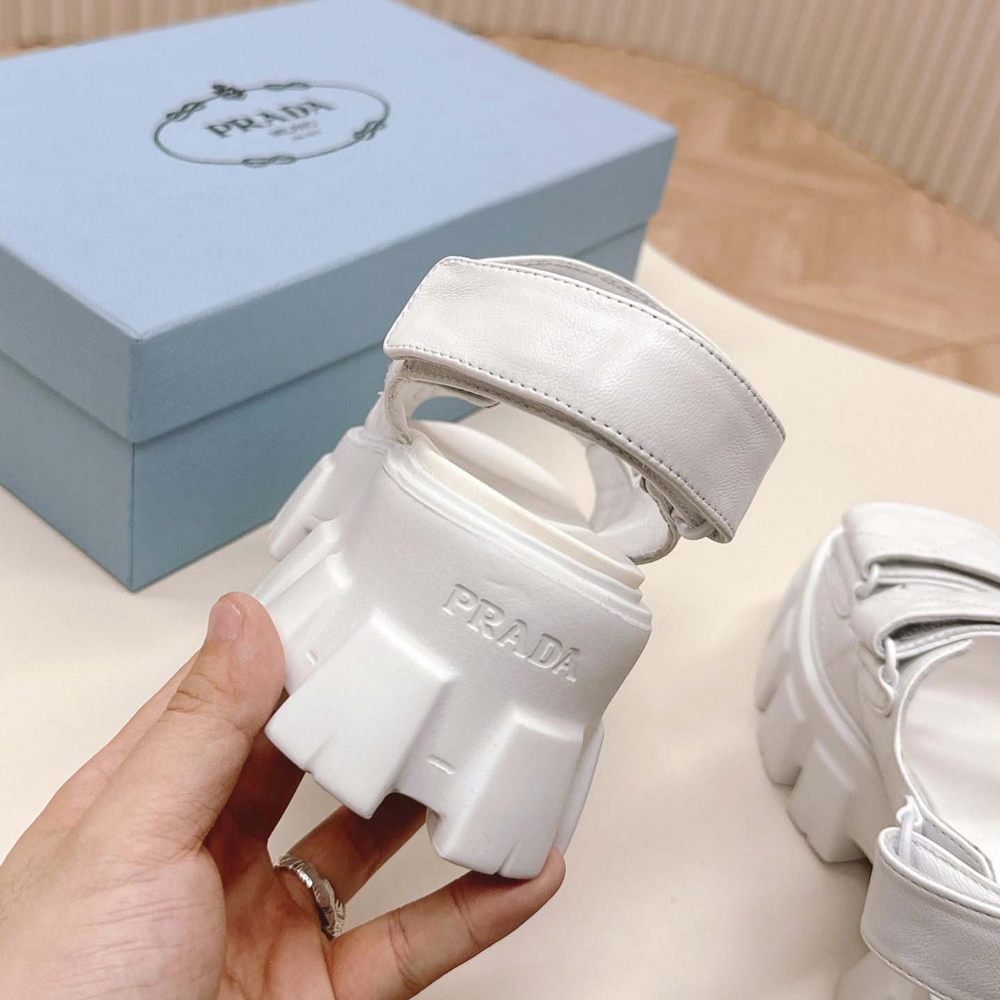 Prada Monolith Nappa Leather Sandals - DopestKickz