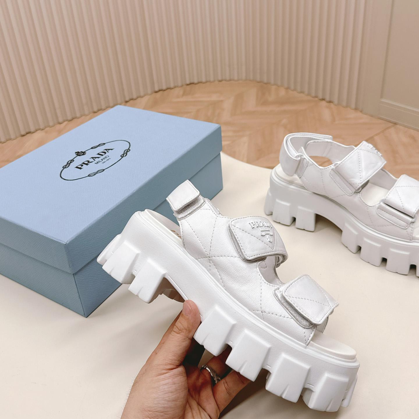 Prada Monolith Nappa Leather Sandals - DopestKickz
