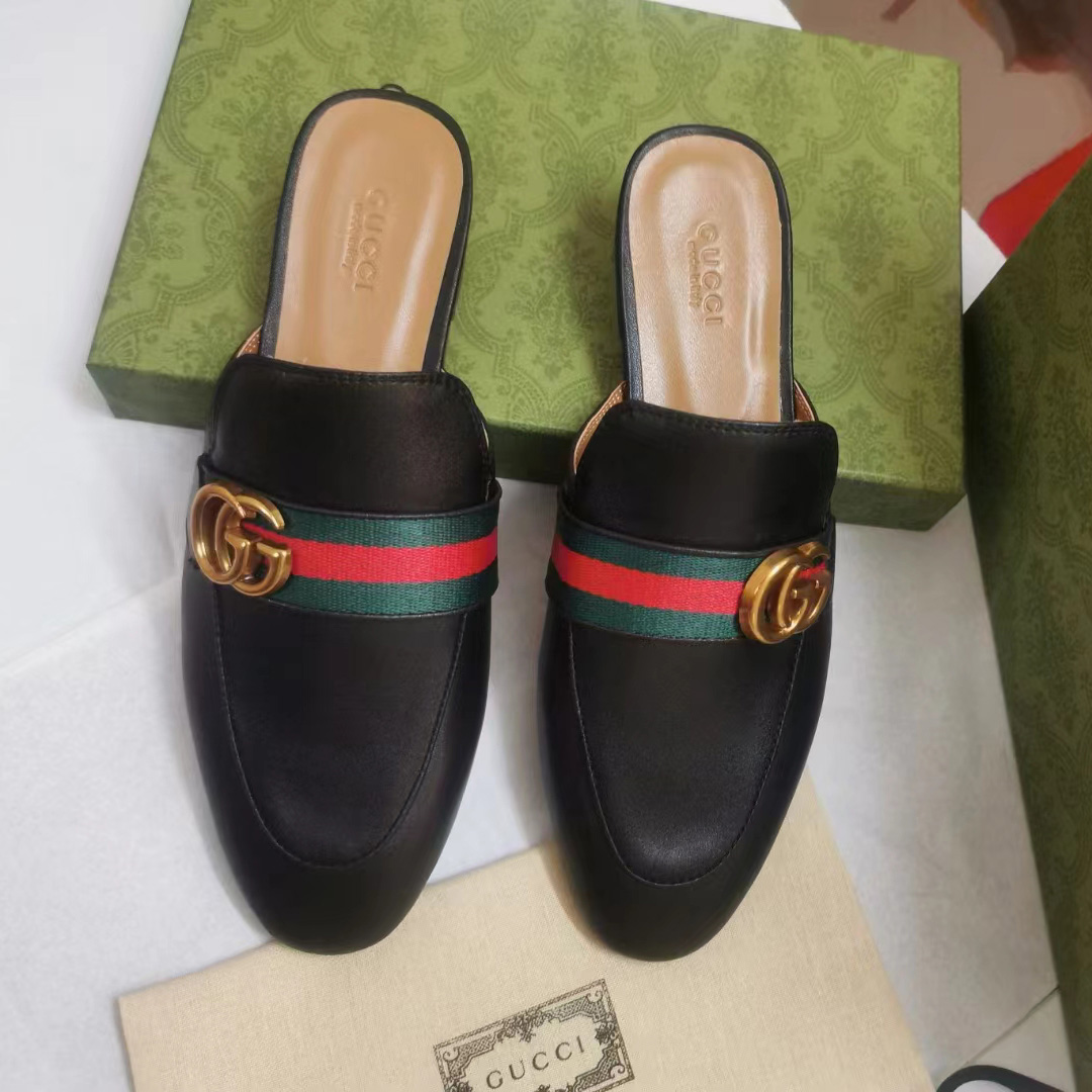 Gucci Web-trimmed Slippers - DopestKickz