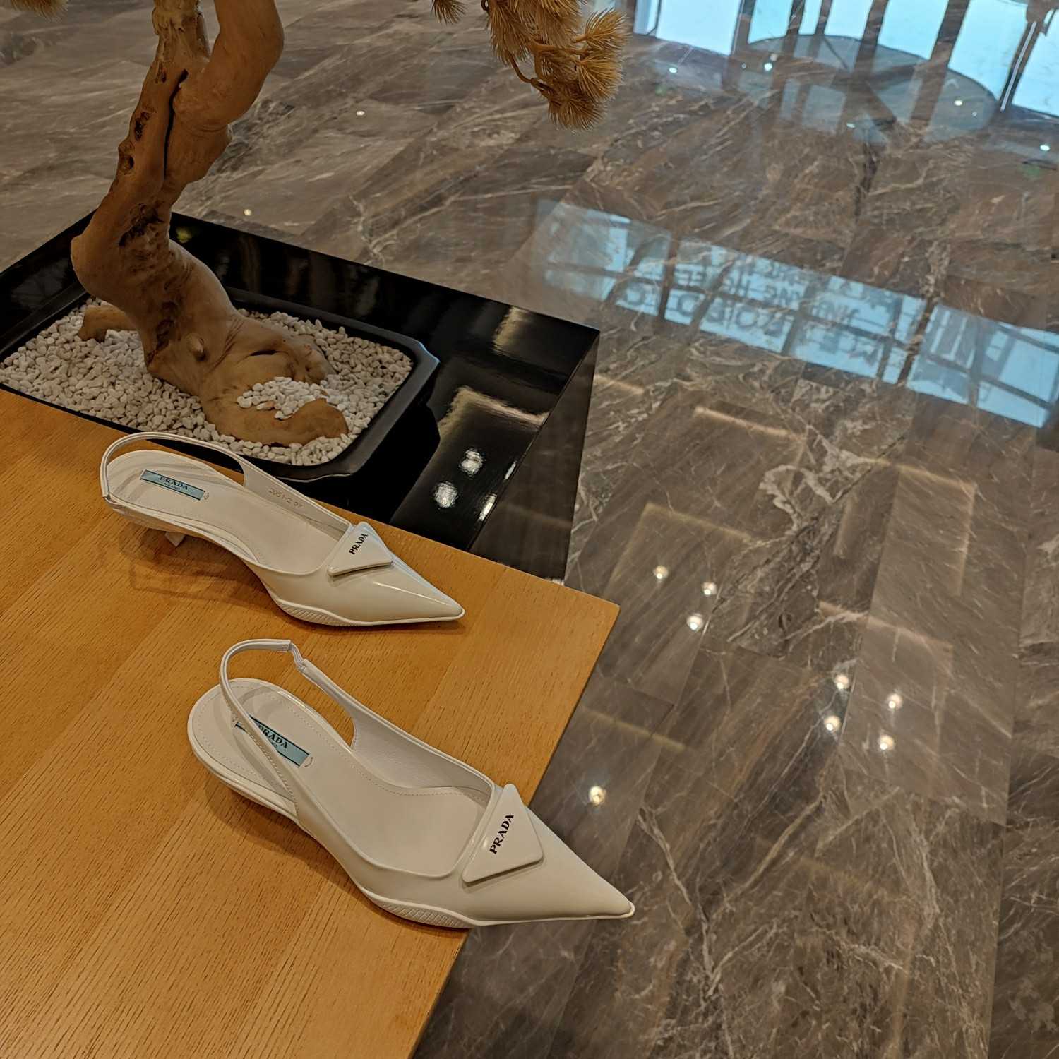 Prada Leather Slingback Pumps - DopestKickz