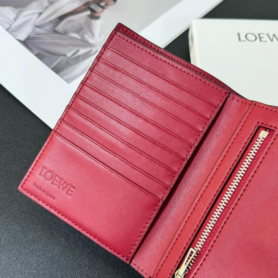 Loewe Medium Vertical Grained-Leather Wallet(14×11cm) - DopestKickz