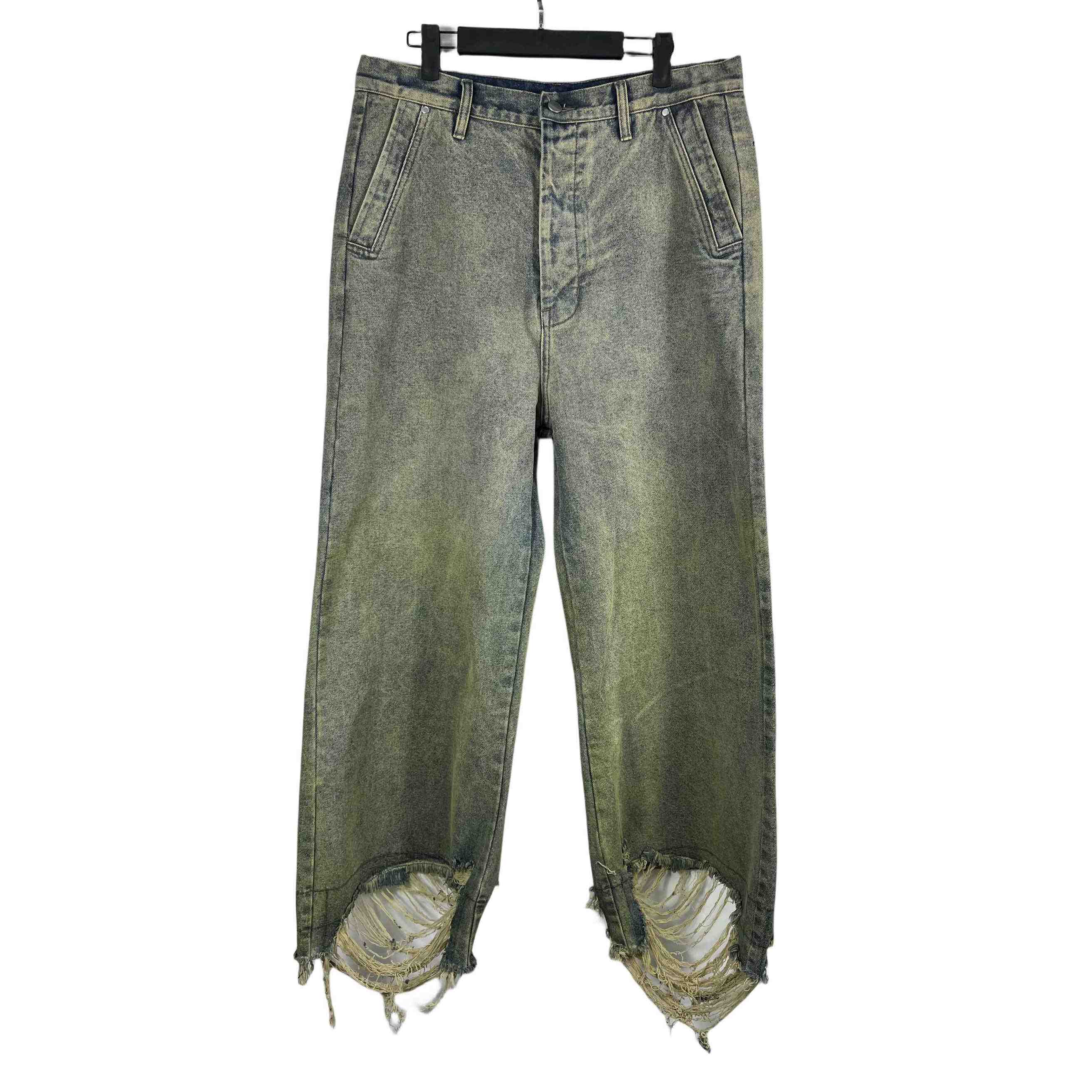 Rick Owens Geth Wide Leg Denim Jeans - DopestKickz