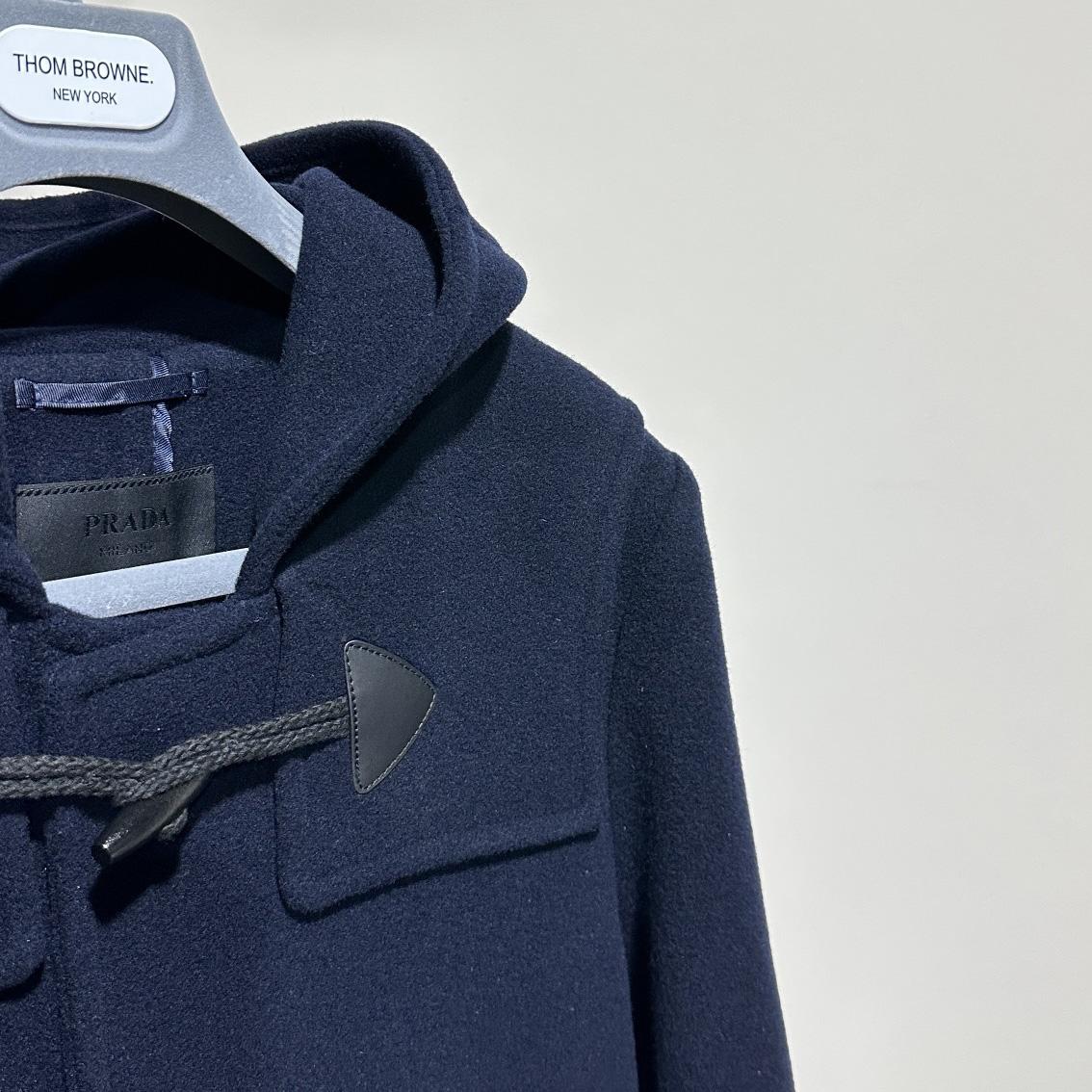 Prada Double-breasted Wool Duffle Coat - DopestKickz