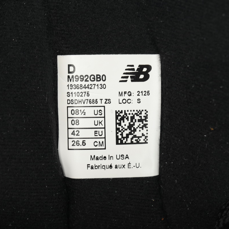 New Balance 992 Gray Orange Sneakers      M992GBO   - DopestKickz