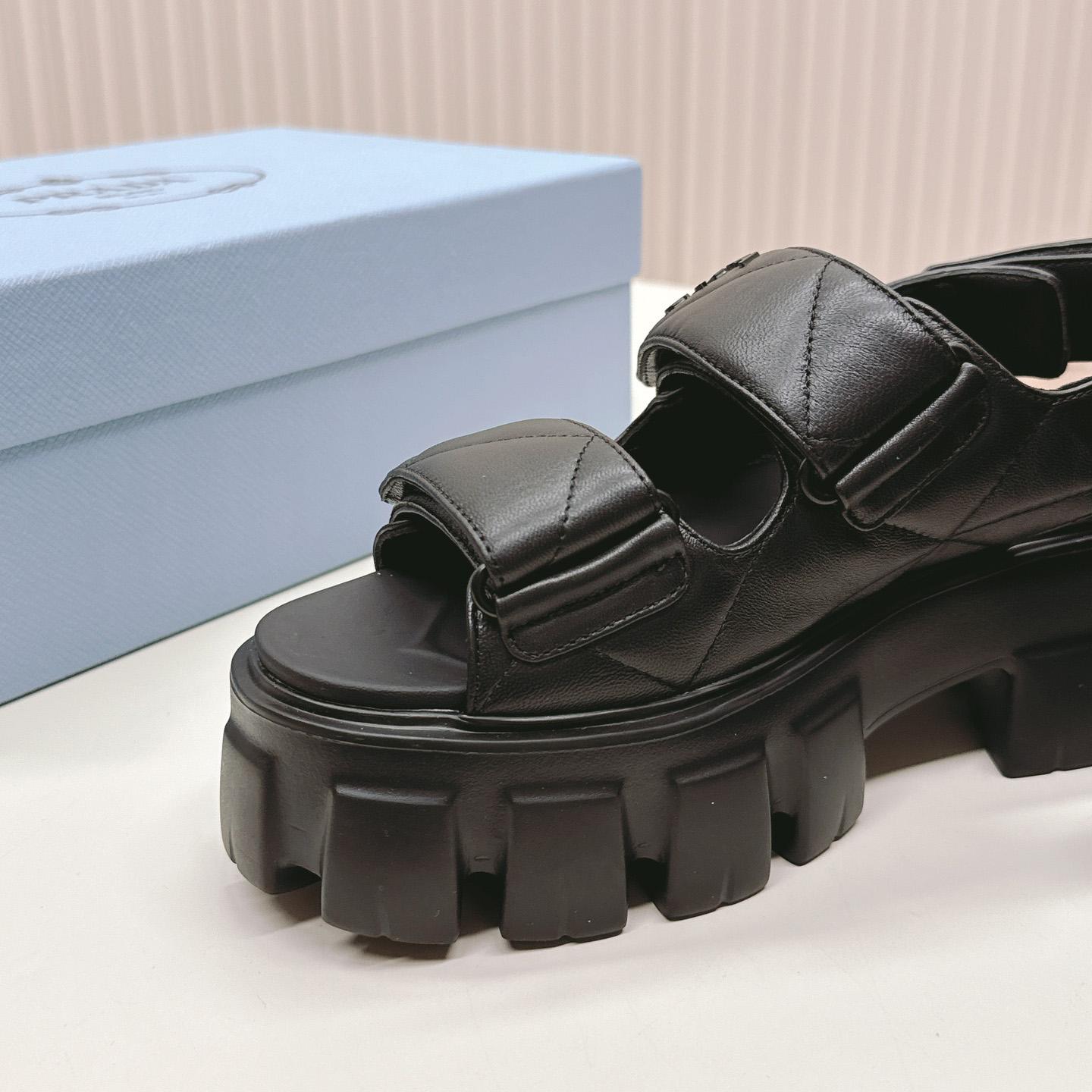 Prada Monolith Nappa Leather Sandals - DopestKickz