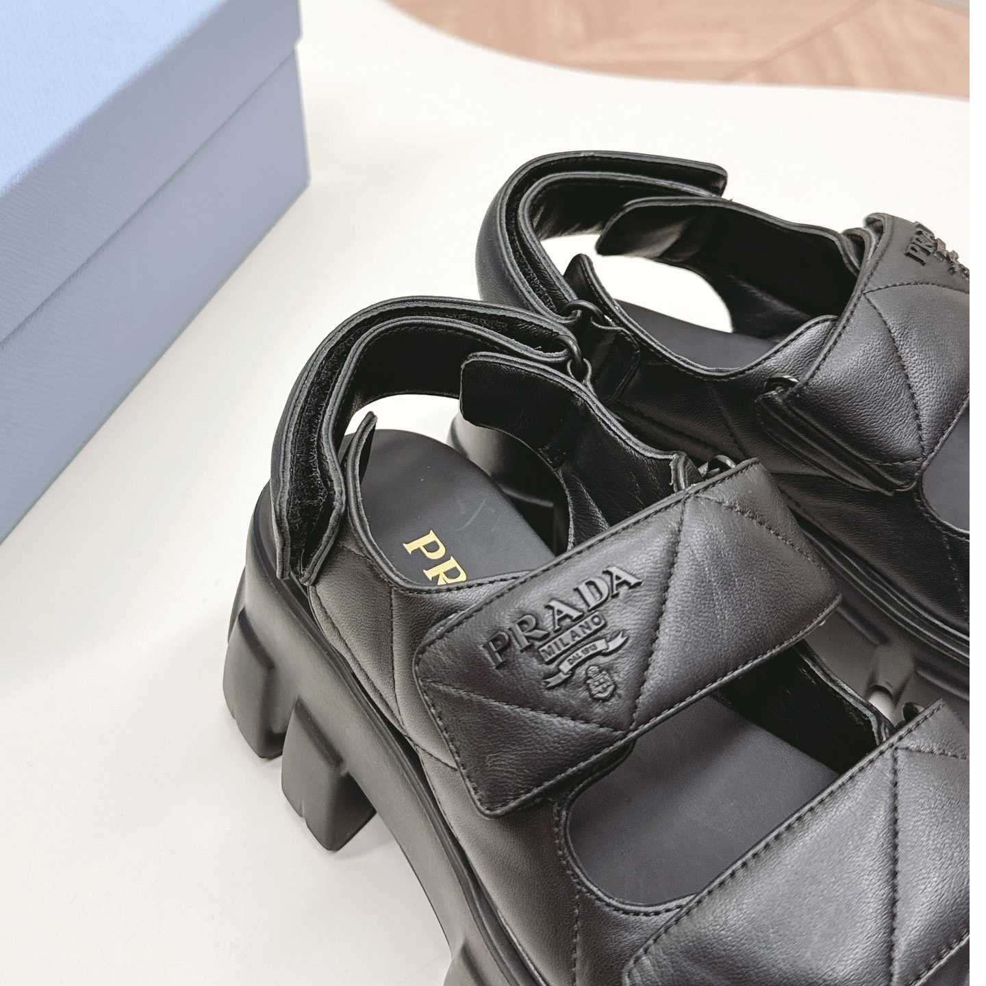 Prada Monolith Nappa Leather Sandals - DopestKickz