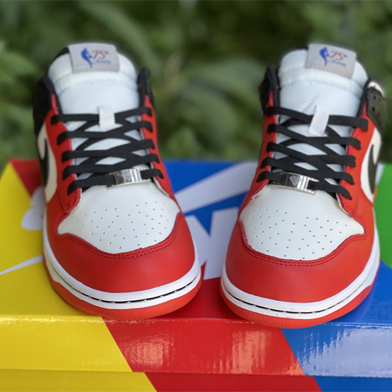 NBA x Nike Dunk Low EMB '75th Anniversary' Sneaker       DD3363-100 - DopestKickz